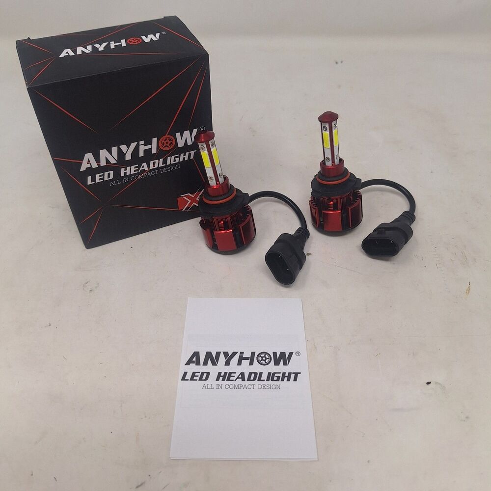 Anyhow LED Headlight Bulb 9005 HB3 High Beam Cold White All In One Compact